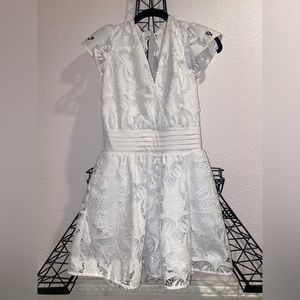 Guess white floral lace romper